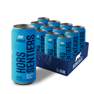 Bière sans alcool Blonde Hors Sentiers de Boréale en canette de 473 ml