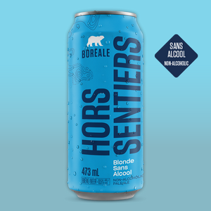 Bière sans alcool Blonde Hors Sentiers de Boréale en canette de 473 ml